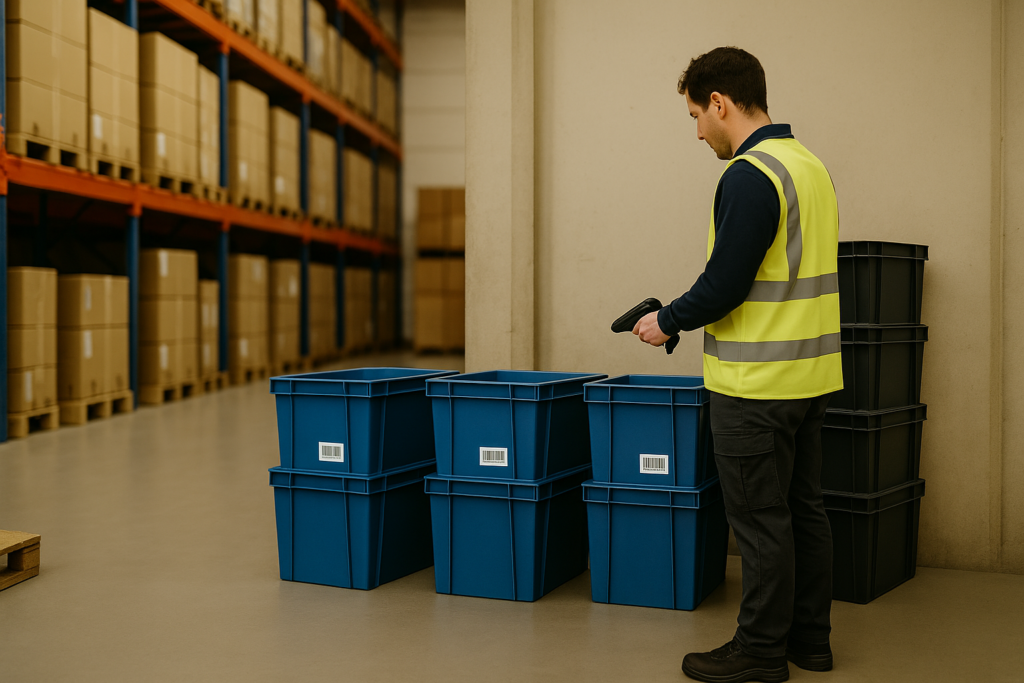 circular logistic tracked packaging